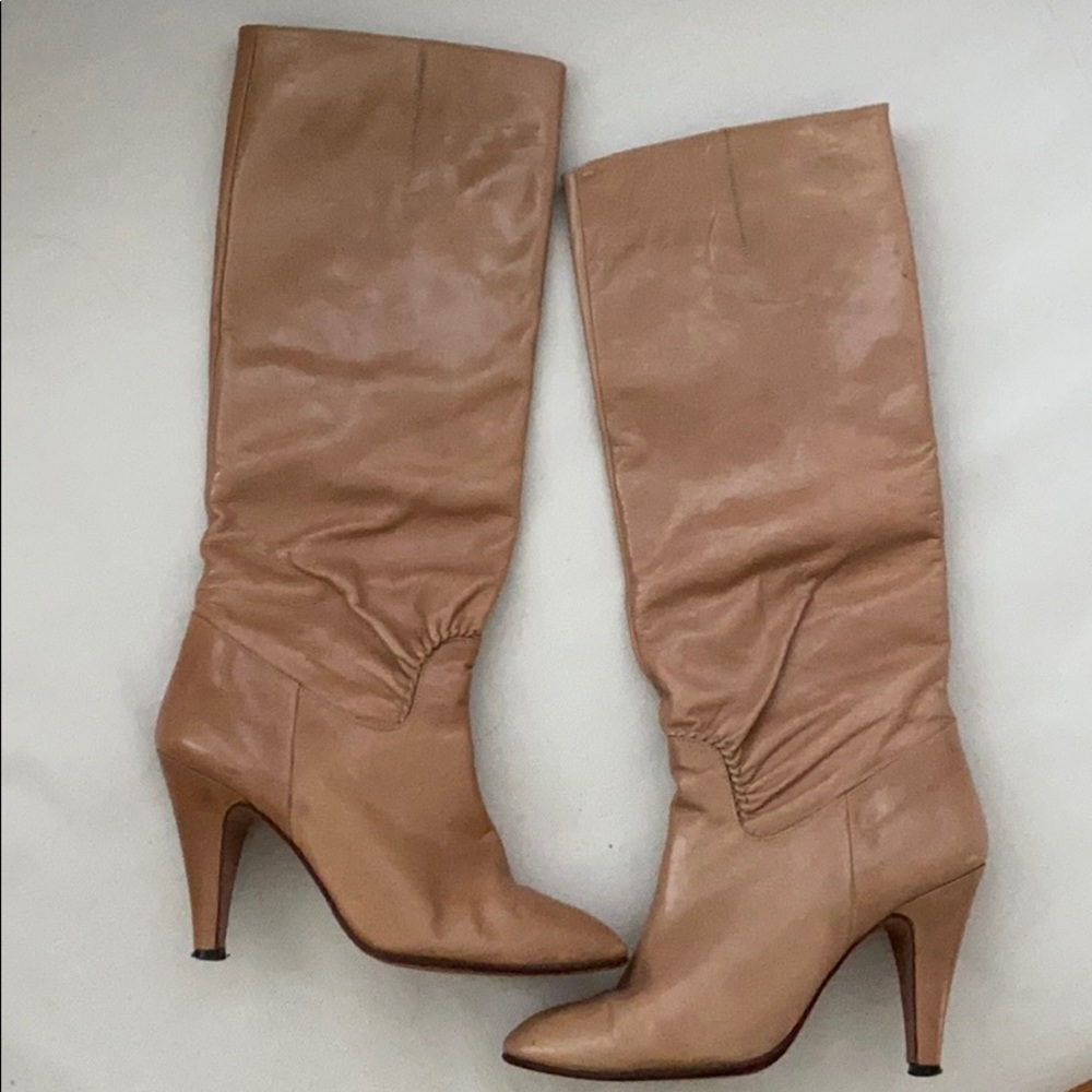 Tan Brown Heeled Boots